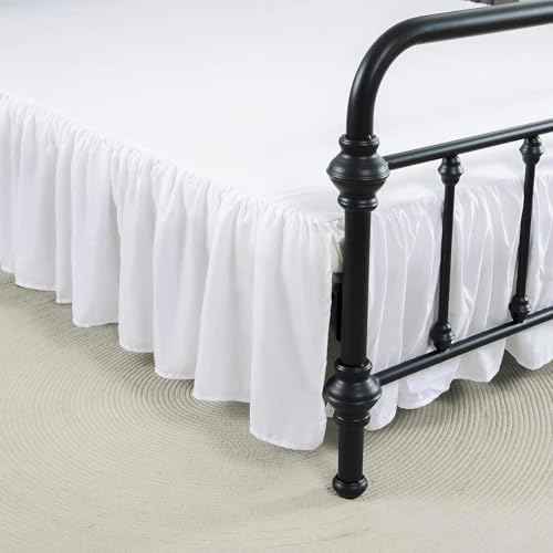 Bed Skirt Queen Size Ruffled Bed Skirt with Split Corners by xuandian