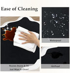 Arenarug Scalloped Kitchen Mats for Floor, Black White Kitchen Rug Set of 2 - Image 6