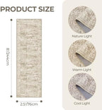 2'6 x 8' Runner Rug Non Slip,Washable Kitchen Rugs,Brown - Image 2