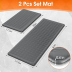 TranquilRelax 2-Piece Kitchen Mats, Cushioned Non-Slip Floor Mats, Grey - Image 2