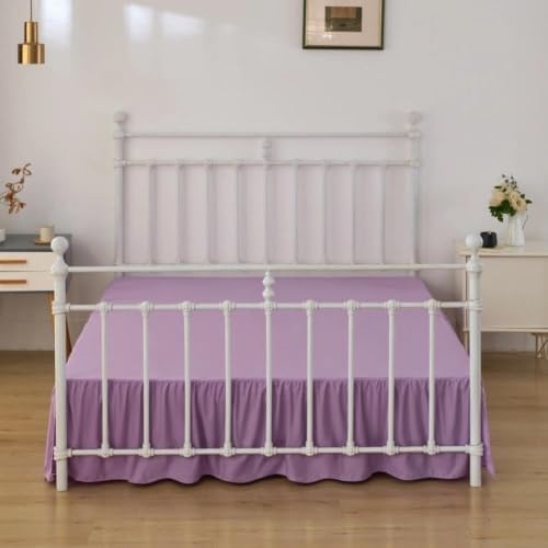 Bed Skirt Queen Size Ruffled Bed Skirts with Split Corners - Image 3