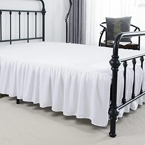 Bed Skirt King Size Ruffled Bed Skirt with Split Corners - Image 6