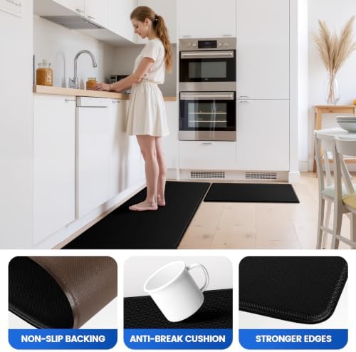 KitchenClouds Kitchen Mats for Floor,3PCS Cushioned Soft Kitchen Rugs - Image 5