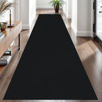 EARTHALL Washable Runner Rug, Non Slip Hall Runner, 3x10 Ft, Black Heather - Image 6