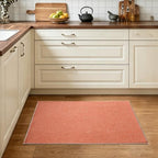 2x3 Orange/White Area Rug Washable Non-Slip Soft for Entryway Front Door - Image 2