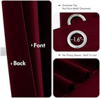 MIULEE Christmas Blackout Curtains for Bedroom 2 Panels 40"x72" Burgundy - Image 4