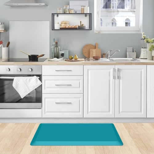 KitchenClouds Kitchen Mat Cushioned Anti Fatigue Kitchen Rug Non Slip Standing Mat Comfort Floor Mats for Sink Office (17.3"x28"- 0.8inch,Green) - Image 7
