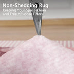 Ompaa Living Room Rug 5x8 Pink Area Rug Machine Washable Rug Non Slip Indoor Large Rugs for Bedroom, Classroom, College Dorm, Farmhouse, Dining Room, Kids Playroom - Image 6