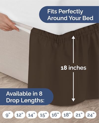 CGK Wrap Around Bed Skirt - College Dorm Room - 18" Inch, Twin/Twin XL - Image 4