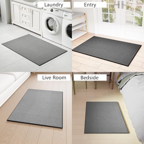 SUMLANS Kitchen Mat for Floor, Washable Non Slip Rug, Black - Image 5