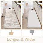 KIMODE Anti Fatigue Kitchen Mats 24"x71", Boho Abstract Kitchen Runner Rugs - Image 2