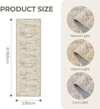 2x6 Runner Rug Non Slip,Washable Hallway Runner Rug,Brown - Image 2