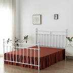 Bed Skirt Queen Size Ruffled Bed Skirts with Split Corners - Image 3