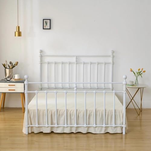 Bed Skirt Twin Size Ruffled Bed Skirts with Split Corners - Image 4