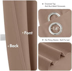 MIULEE Blackout Curtains for Bedroom 2 Panels 40 x 63 Inch Long Cappuccino - Image 4
