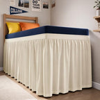 CGK Linens Dorm Room Bed Skirt Twin XL - Dorm Essentials - 32" Off White by CGKUnlimited