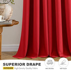 MIULEE Blackout Curtains for Bedroom 2 Panels 40x90 Inch Long Christmas Red - Image 5