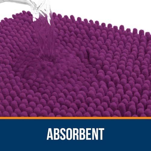 OLANLY Toilet Rugs U-Shaped 24x20, Soft Absorbent Chenille Contour Rugs - Image 4
