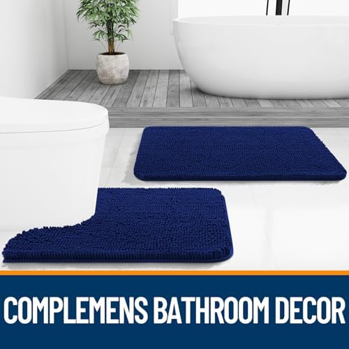 OLANLY Large Bathroom Rugs 70x46, Extra Soft Absorbent Chenille Bath Rugs - Image 7
