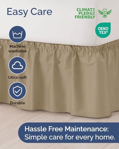 CGK Wrap Around Bed Skirt - College Dorm Room - 12" Inch, Twin/Twin XL - Image 6