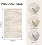 3x5 Rug for Entryway,Washable Area Rug,Brown - Image 2