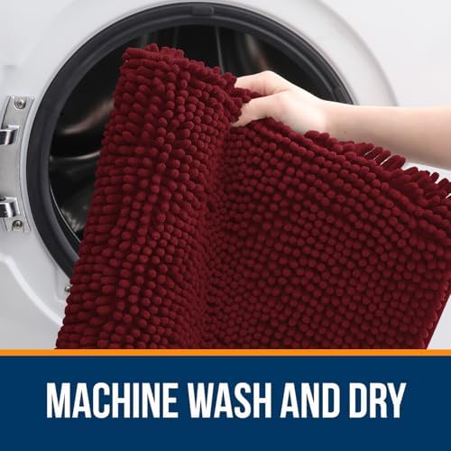 OLANLY Bathroom Rugs 36x24, Extra Soft Absorbent Chenille Bath Rugs - Image 5