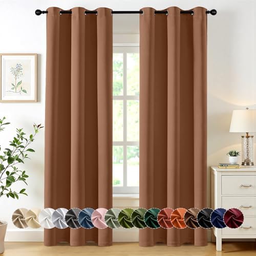 MIULEE Blackout Curtains for Bedroom 2 Panels 40 x 72 Inch Long Sun Baked by MIULEE