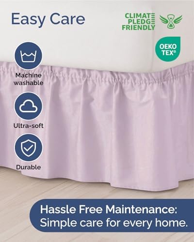 CGK Wrap Around Bed Skirt - College Dorm Room - 12" Inch, Twin/Twin XL - Image 6