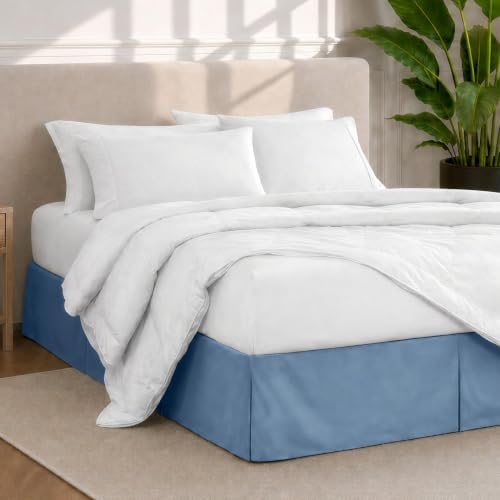 Bare Home Bed Skirt 15-Inch Drop 1800 Ultra-Soft (King, Coronet Blue) - Image 2