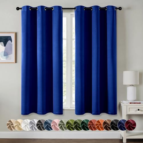 MIULEE Blackout Curtains for Bedroom 2 Panels 40 x 63 Inch Long Royal Blue by MIULEE