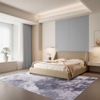 Area Rug 4x6 Light Grey Rug Washable Boho Rugs Non Slip Low Pile Abstract Small Carpet for Entryway, Bedroom, Kitchen, Classroom, Kids Room, Office, Dorm, Dining Room - Image 4
