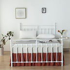 Bed Skirt Queen Size Ruffled Bed Skirts with Split Corners - Image 5