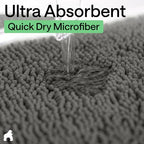 GORILLA GRIP Bath Rug Mat for Bathroom, Absorbent Chenille, 44x26 Charcoal - Image 5
