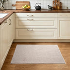 2x3 Oatmeal/White Area Rug Washable Non-Slip Soft for Entryway Front Door - Image 2