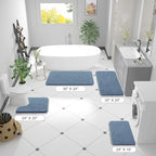 OLANLY Bathroom Runner Rugs 45x27, Extra Soft Absorbent Chenille Bath Rugs - Image 2