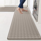 TranquilRelax Kitchen Mats, Cushioned Mats with Extra-Long Runner, Taupe by Unknown