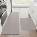 StepRite Kitchen Mats for Floor, 2-Piece Anti-Fatigue Kitchen Rugs, Khaki by Bringcushiontoyourlife