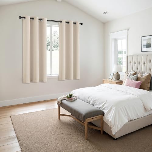 MIULEE Blackout Curtains for Bedroom 2 Panels 40 x 84 Inch Long Champagne - Image 6