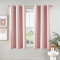 MIULEE Blackout Curtains for Bedroom 2 Panels 40 x 40 Inch Long Pink by MIULEE