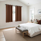 MIULEE Blackout Curtains for Bedroom 2 Panels 50 x 63 Inch Cappuccino Brown - Image 6