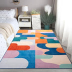 Ompaa Living Room Rug 5x8 Candy Area Rug Machine Washable Rug Non Slip Indoor Large Rugs for Bedroom, Classroom, College Dorm, Farmhouse, Dining Room, Kids Playroom - Image 4