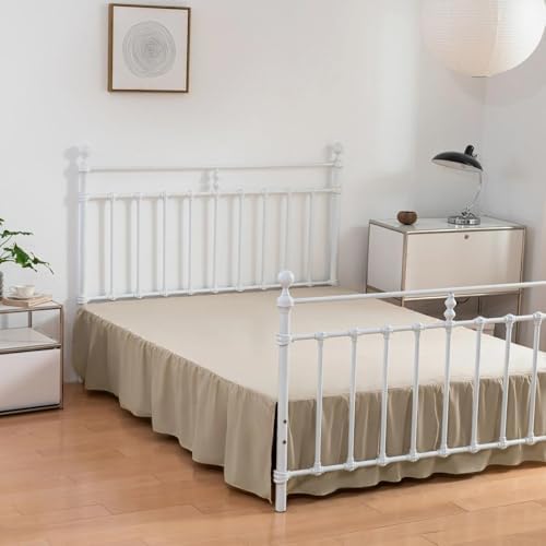 Bed Skirt Queen Size Ruffled Bed Skirts with Split Corners - Image 4