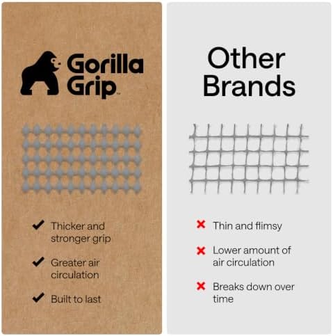 GORILLA GRIP® Slip Resistant Rug Pads for Hardwood Floor, 2x10 Gray - Image 4