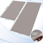 StepRite Kitchen Mats for Floor, 2-Piece Anti-Fatigue Kitchen Rugs, Khaki - Image 2