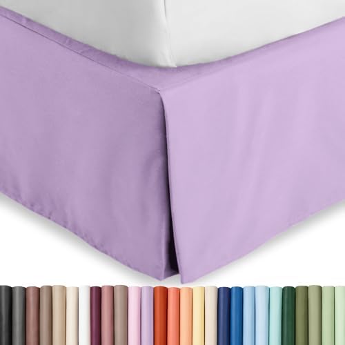 Bare Home Bed Skirt 15-Inch Drop 1800 Ultra-Soft (Queen, Lavender) by BareHome