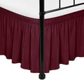 Wrap Around Full Size Bed Skirt Split Corners 14" Drop-Elastic Dust Ruffle by Biscaynebay