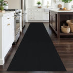 EARTHALL Washable Runner Rug, Non Slip Hall Runner, 3x12 Ft, Black Heather - Image 5