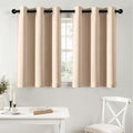 MIULEE Blackout Curtains for Bedroom 2 Panels 40 x 36 Inch Long Beige by MIULEE