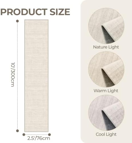 2'6''x10' Runner Rug Non Slip,Washable Kitchen Rugs,Beige - Image 2