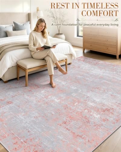 OLANLY 5x7 Washable Area Rug, Soft Non Slip Carpet for Bedroom Living Room - Image 3